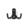 Hook furniture tundra TKD011BL, two -rod, black color