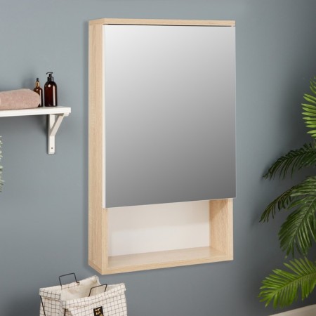 Bathroom mirror "Vienna 45" White/Sonoma, 45 x 70 x 13.6 cm