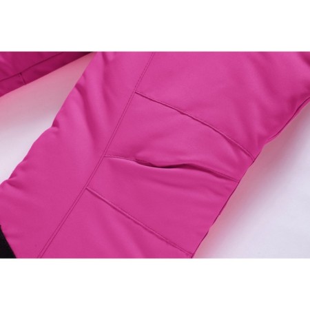 Ski pants for girls, height 128 cm, raspberry color-3