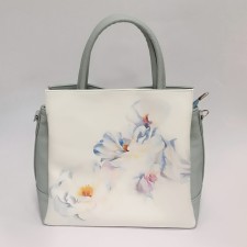 Women's bag Eleganta sky blue flowers