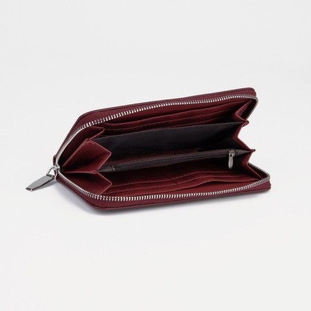 Women's wallet with lightning, burgundy color-2
