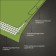Protective tent, 5 × 3 m, density 120 g/m², UV, eyelets step 1 m, green/silver