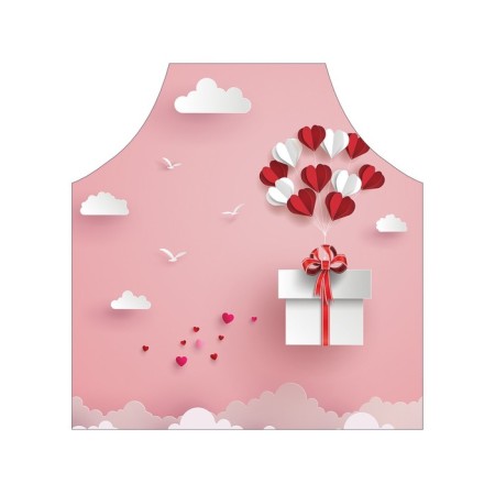 Apron of a kitchen with a photo print "Air Gift", adjustable, size OS-2