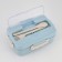 Lunch box, 800 ml, with instruments, 12 x 7.6 x 20 cm, blue