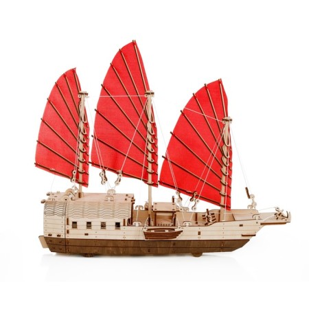 A prefabricated model of wood “Ship with sails. Junk"-22