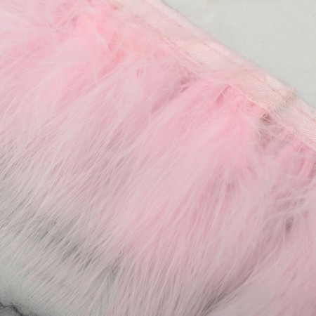 Braid with feathers Marabu, 8-10 cm, 5 ± 0.5 m, pink color-3