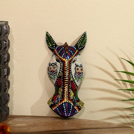 Mask "Zebra" Albezia 19x9x4 cm