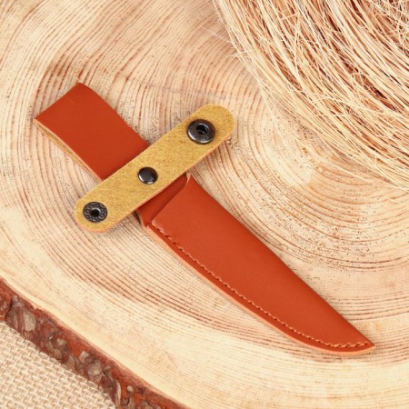 Scabbard - leather knife cover, under the blade up to 9 x 2.5 cm, brown-3
