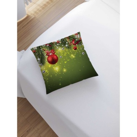 Decorative pillowcase “Swinging New Year tree”, on a zipper, size 45x45 cm-1
