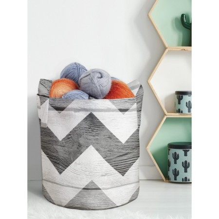 Textile bag "Bathhouse zigzag", for storing things and toys, size 30x30 cm, 18.9 liters