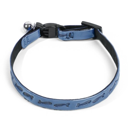Fly collar with reflective coating of "fish", 30 x 1 cm, blue-1