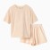 Women's costume (T-shirt and shorts) KAFTAN PLUSHY size 48-50, milk