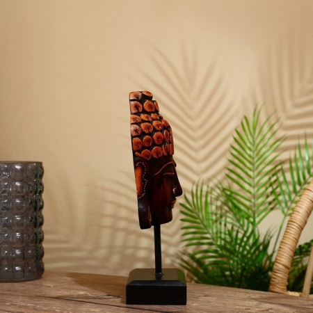 Souvenir "Head of Buddha" Albezia 30 cm-4