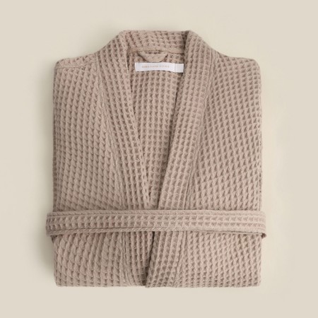 Wafel dressing gown men SL Home: BOHO "Sabbia", size S, 100% cotton, 280 g/m2-4