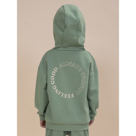 Sweatshirt for boys, height 146 cm, green color-5