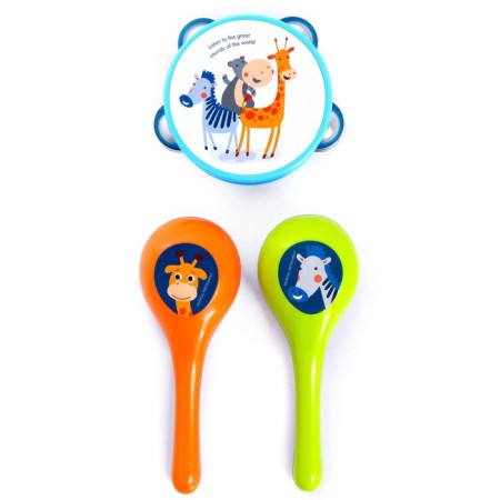 A set of musical instruments "animals", 3 subjects, in a package-1