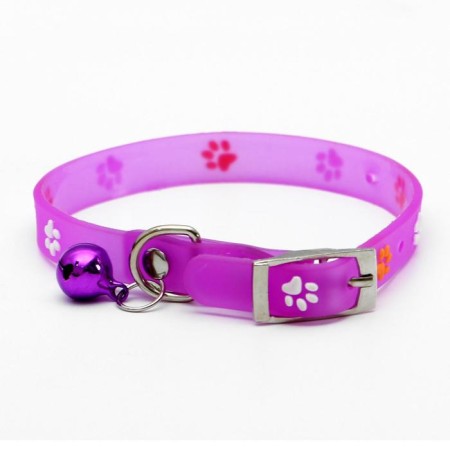 A collar of frost -resistant soft plastic "Paws", 28, 5 x 1 cm, a mix of flowers-1