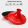 Flying pan, cast-iron 28 × 20 cm, enameled coating, red color