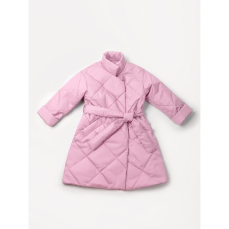 Пальто стёганое для девочек AmaroBaby TRENDY, рост 116-122 см, цвет розовый-14