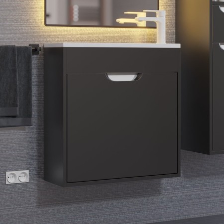 Tumbling under the Uperwood Modul sink, 60 cm, suspended, matte, black-16