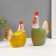 Souvenir Ceramics "Rooster and Kurochka" set 2 pcs 14.5x15x6 15x7x20 cm