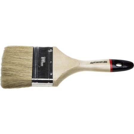 Brush flat Stayer Universal 0102-100, natural bristles, wooden handle, 100 mm