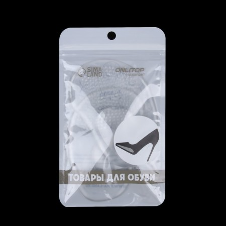 Half -slips for shoes, with a tread, adhesive, silicone, 10.5 × 6.5 cm, pair, color transparent-2