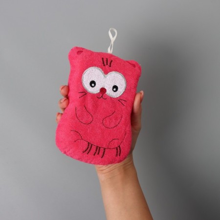 Body washcloth children's share "cats", color mix-12