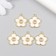 Decor for creativity Metal, acrylic "White Flower" gold 0.2x1.6x1.7 cm