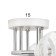 Ophelia chandelier 5he27 40W Belo-chromium 60x60x27 cm Bayerlux
