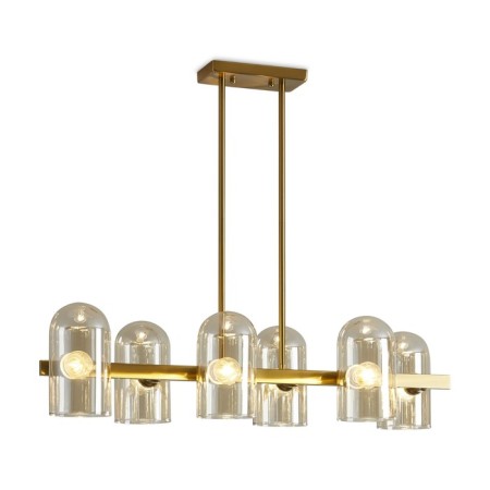 Suspended lamp Freya Fr5427PL-06BS Firefly, 310x640x640 mm, E14, 6x40W, brass color-7