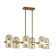 Suspended lamp Freya Fr5427PL-06BS Firefly, 310x640x640 mm, E14, 6x40W, brass color