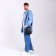 Male bag on lightning, terra dever, long belt, black color