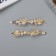 Invisible hair "Audrey" (set 2 pcs) leaflets, 8 cm, gold
