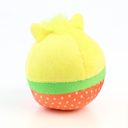 The ball is soft for dogs "duck", squeak, 9 cm, yellow-3