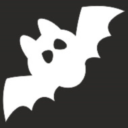 Sticker Gloker Thermo Plotter, Skyway “Bat Mouse No. 2”, Light Room, 50x50 mm, Color Silver