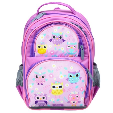 School backpack, 36 x 23 x 13 cm, ergonomic back, calligrata n "owl", lilac-6