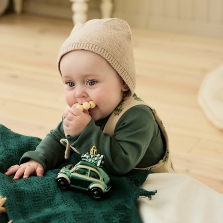 Hat knitted baby I r.48-50, col. beige