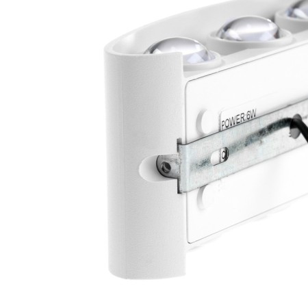 Facade lamp "Semosfer", FSD-070, 6 W, 3000K, 3 rays, IP65, 220 V, plastic, white 1008421-8
