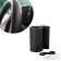 Cartage braid braid, 38 cm, Pu skin, anti -slip, black