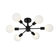 Ceiling EVOLUCE lamp. SL419.402.06. ANO. 6x60 watts, E27, 46x48x23 cm, black color