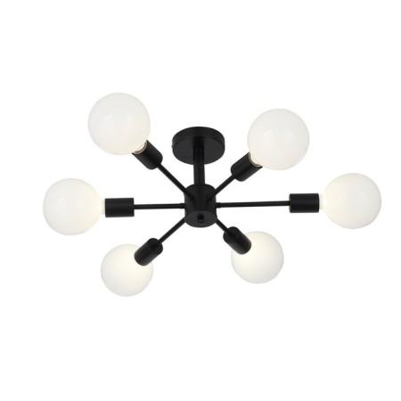 Ceiling EVOLUCE lamp. SL419.402.06. ANO. 6x60 watts, E27, 46x48x23 cm, black color
