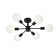 Ceiling EVOLUCE lamp. SL419.402.06. ANO. 6x60 watts, E27, 46x48x23 cm, black color