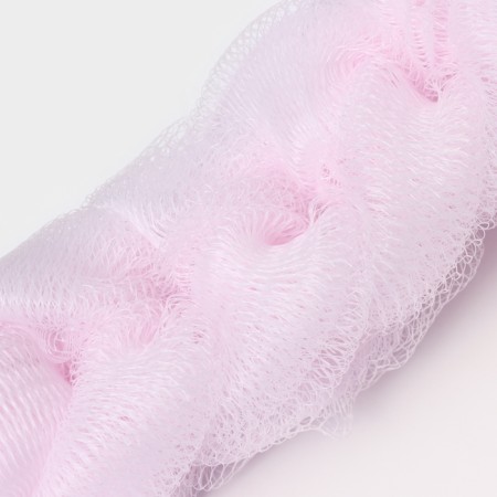 A set of body washcloths Cupellia spa: braid 70 g + shell 50 g, pink color-2