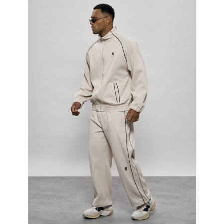 Sports suit men's, size 50, beige color-1