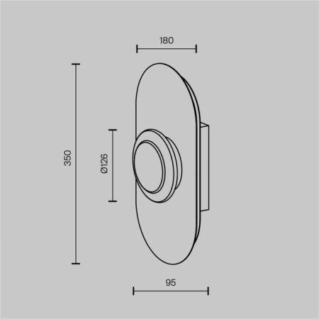 Бра Maytoni MOD361WL-L20BS3K, LED, 21 Вт, 95х180х350 мм, 750 Лм, 3000К, латунь-4