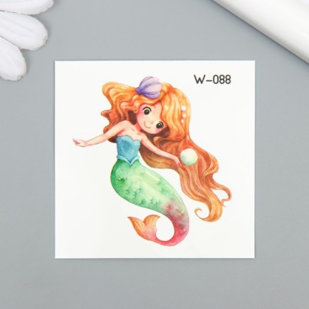Tattoo on the body color "Little Mermaid" mix 6x6 cm-1