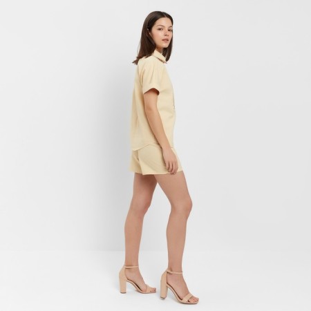 Women's costume (shirt, shorts) minku: enjoy is beige color, size 42-2