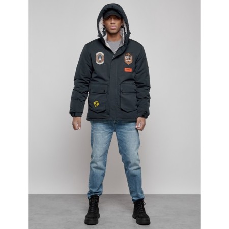 Male Winter jacket, size 54, dark blue color-4