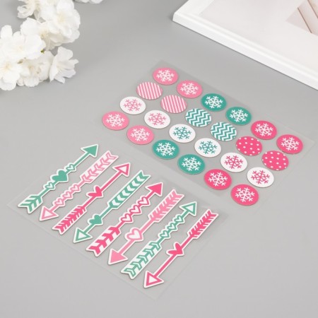 Stickers for creativity "Snow love" set 2 sheets 22x12.5 cm-2